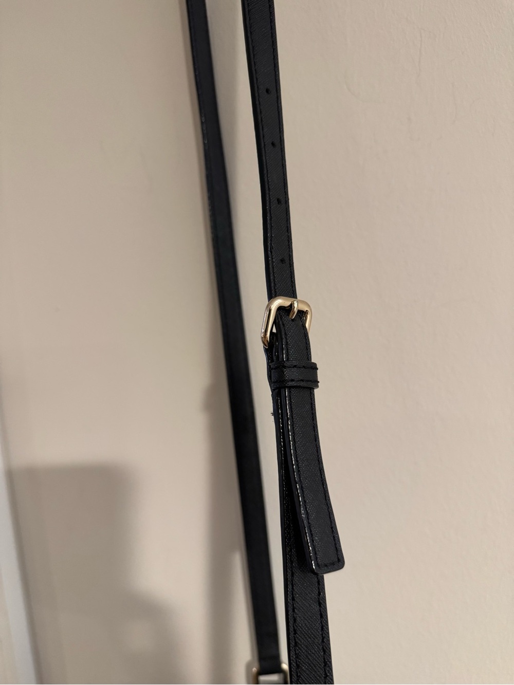 Kate Spade Black Mini Crossbody Saddle Bag with Gold Accent - Picture 6 of 7